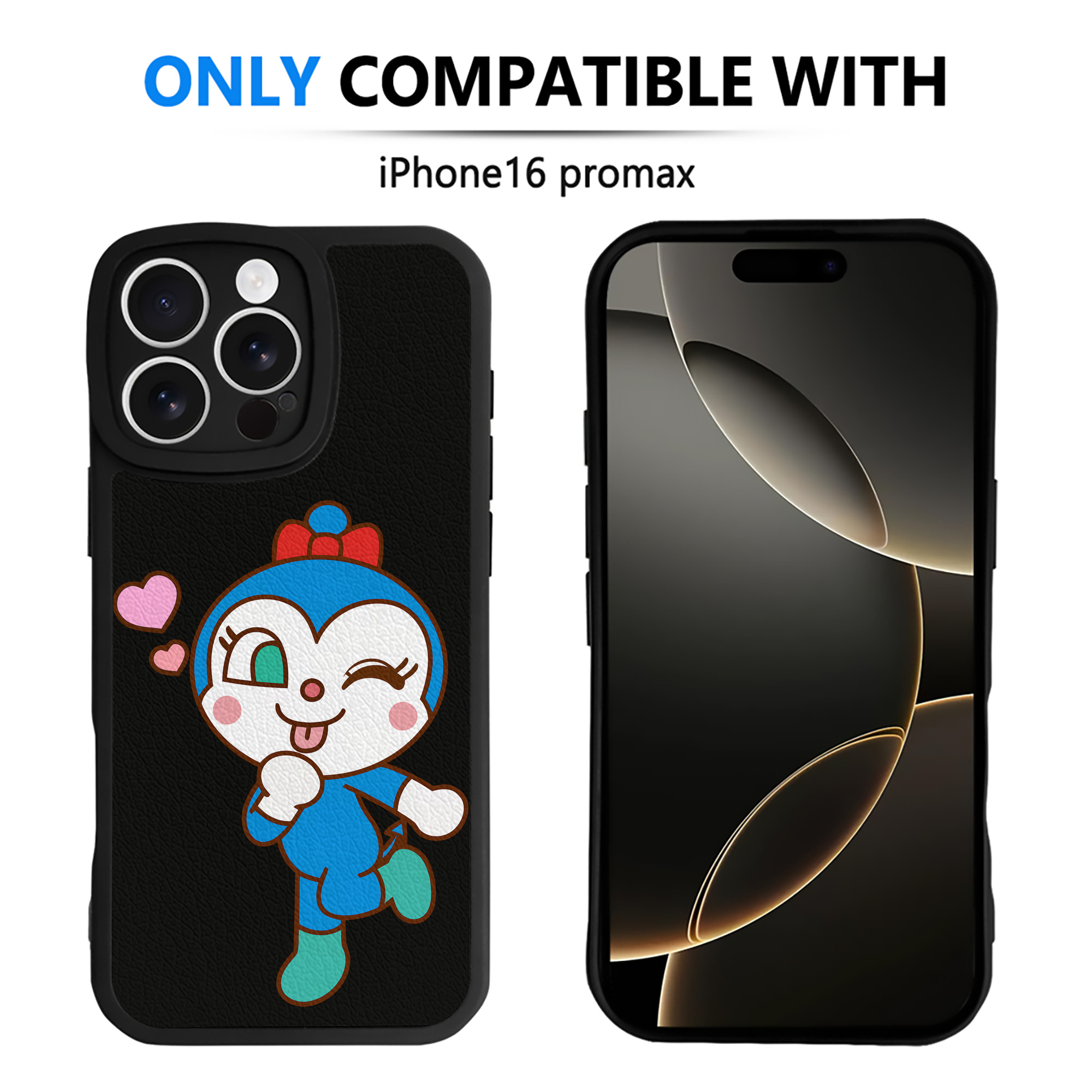 （画像用） アンパンマン Anpanman 【iPhone 16シリーズ対応】シリコンスマホケース（レザー調） 材質：シリコン
